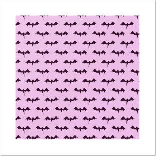 Bats Pastel Purple Pattern Posters and Art